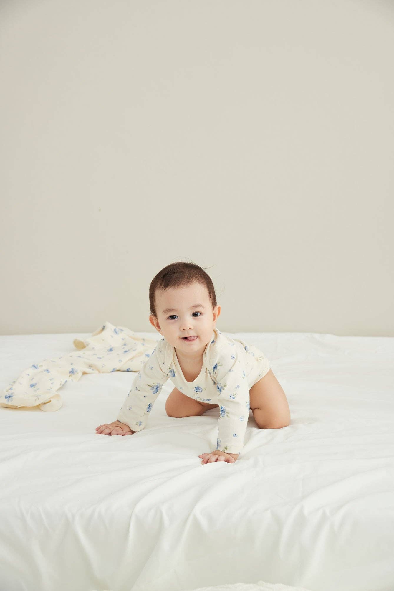 Norsu Organic - Wholesale Bodysuit (Non-Footed) - Baby - Baby Organic Long-sleeve Onesie-Blueberry1