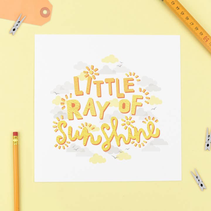 Little Ray of Sunshine | Art pour enfants | Nouveau bébé | Impression pour enfants pour la vente par Jane Katherine Houghton Designs