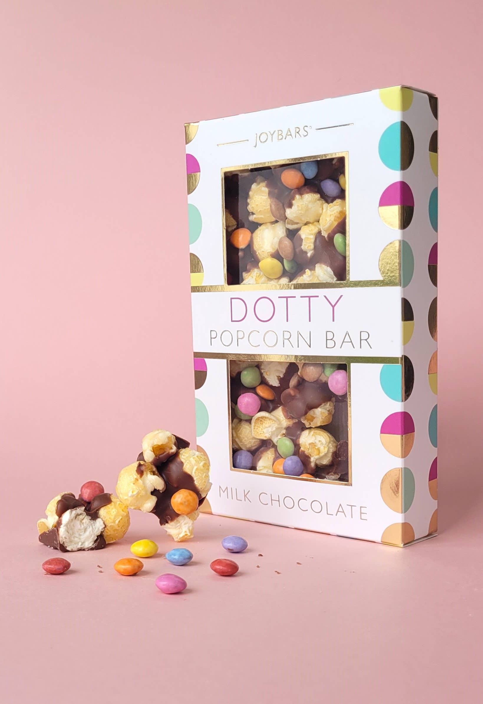 Joypots Ltd - Venta al por mayor Chocolate - Barra de palomitas de chocolate con leche - Dotty0