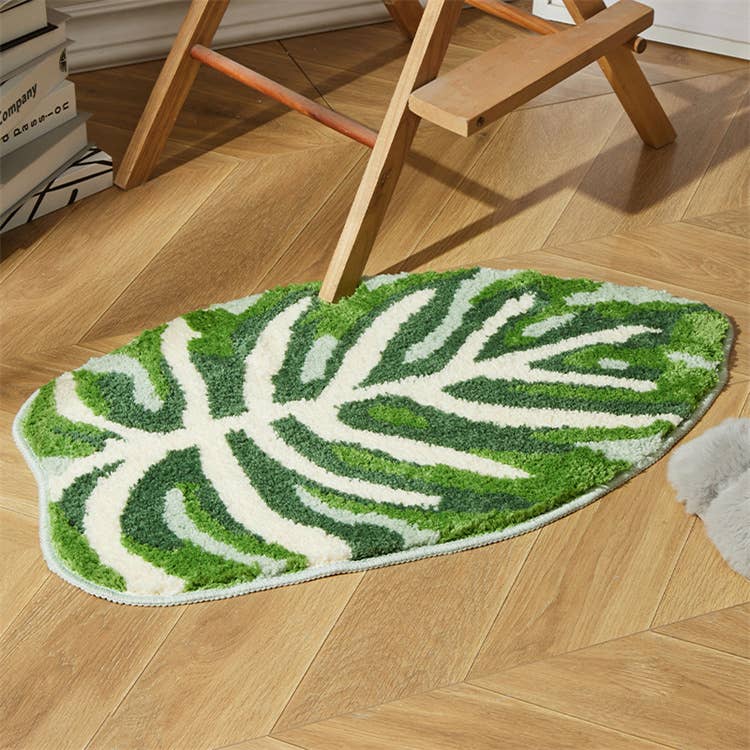 Urban Jungle - Wholesale Floor Mat - Monstera Slip-Resistant Tufted Floor Mat Rug2