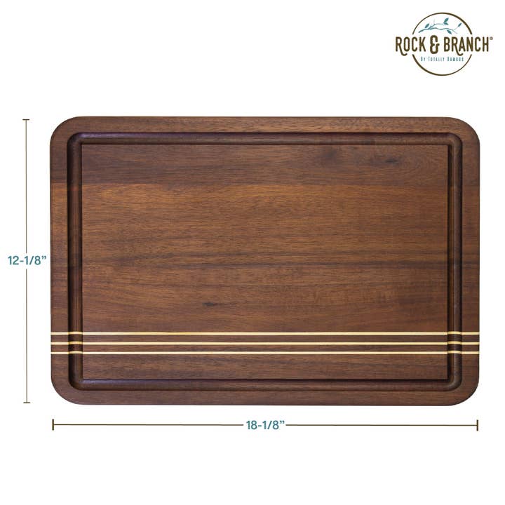 Totally Bamboo - Wholesale Cutting Board - Rock & Branch® Acacia Wood Cutting Board with Juice Groove7