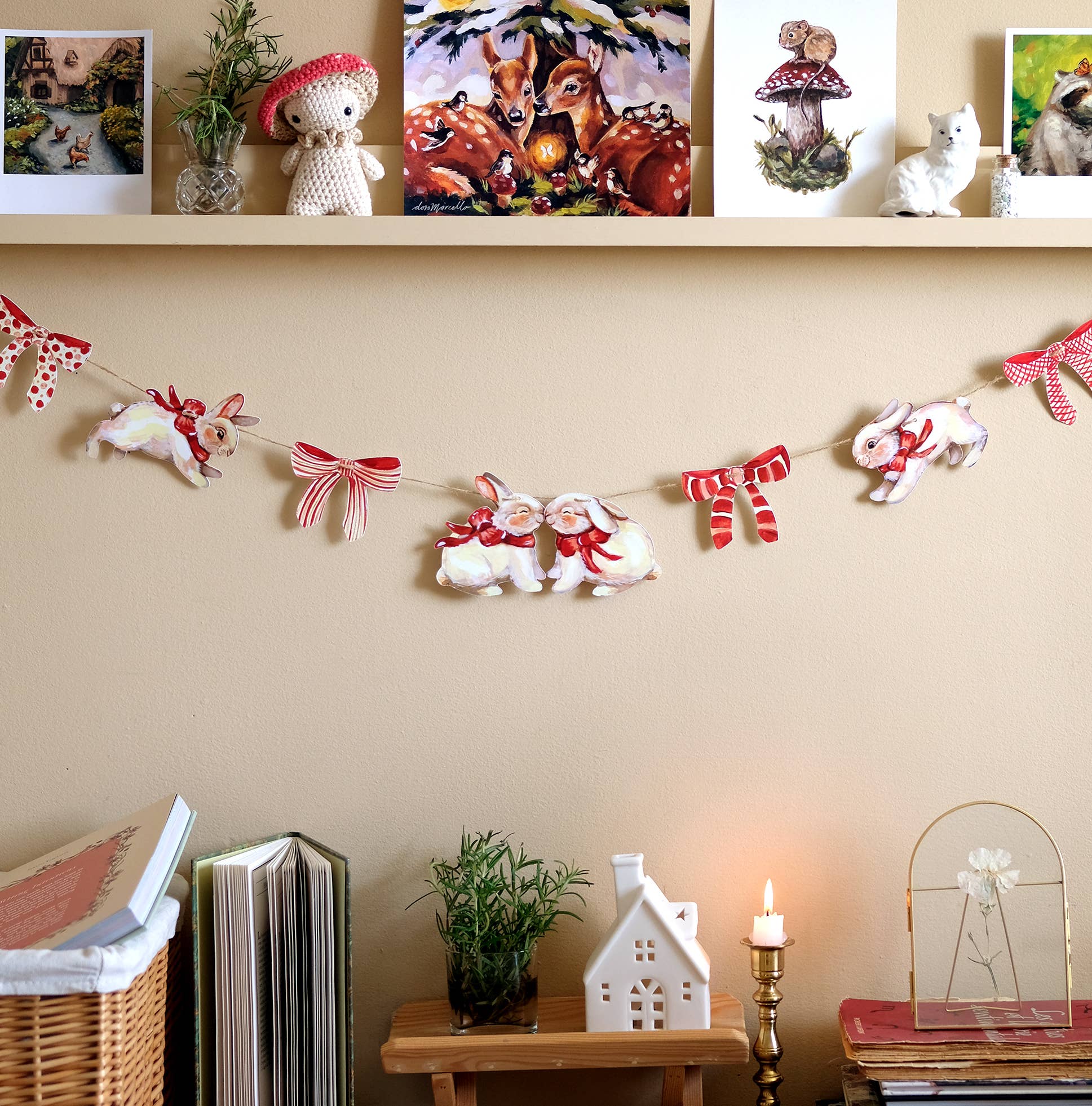 Doro Marcello - Wholesale Bunting/Garland - Rabbits Paper Garland | Christmas and Valentine's Day Decor3