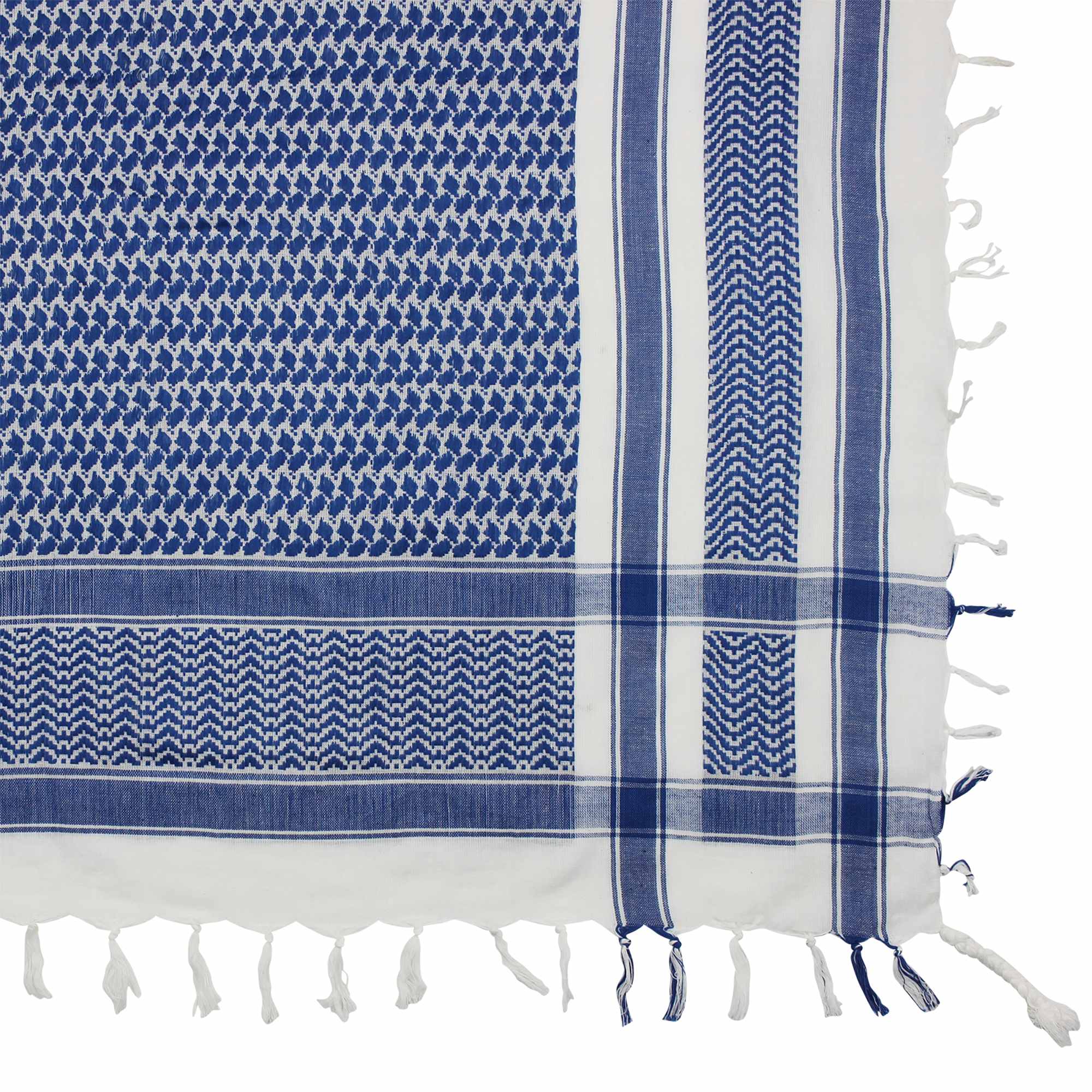 Tribal Trade GmbH – Großhandel Schal – Unisex – Palituch - Weiß - Blau - Kufiya PLO Tuch3