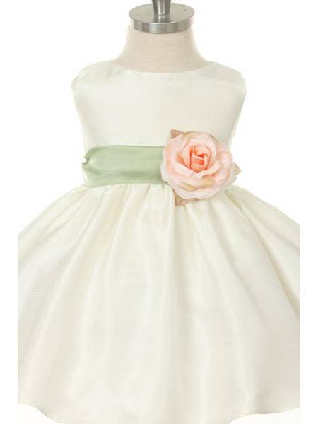 Kid's Dream - Venta al por mayor Vestido - Bebé - *SALE* Vestido clásico para bebé de poliseda con banda de organza