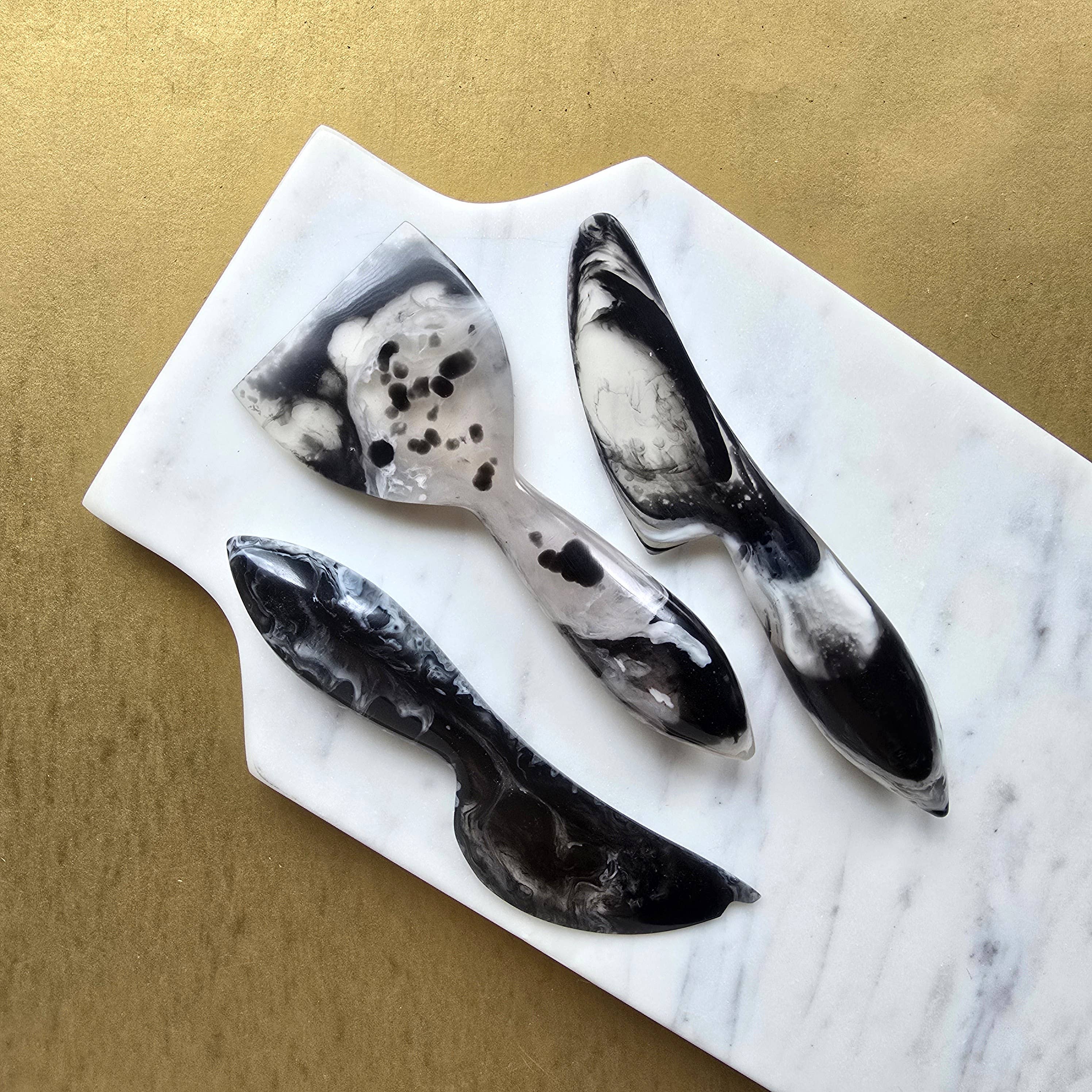 Gibb & Daan – Faca para queijo por atacado – Conjunto de Facas de Queijo de 3 Peças - Ferramentas de Charcutaria em Resina6