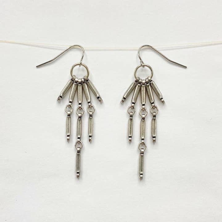 sølvstangblomstøreringe - 3531 for engroshandel hos Alchemy Inc