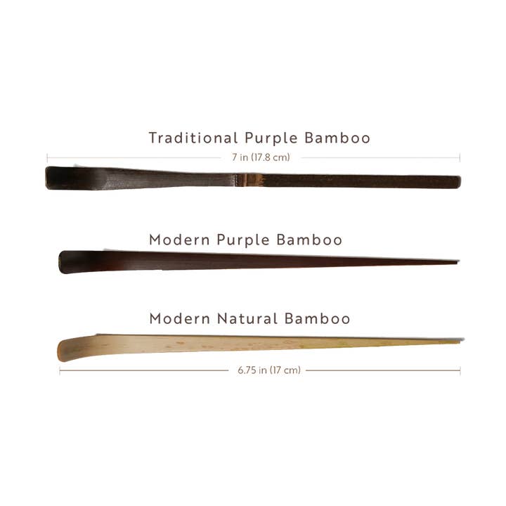 Cuillère en bambou violet (Chashaku) | Fait main pour la vente par Midori Spring Limited