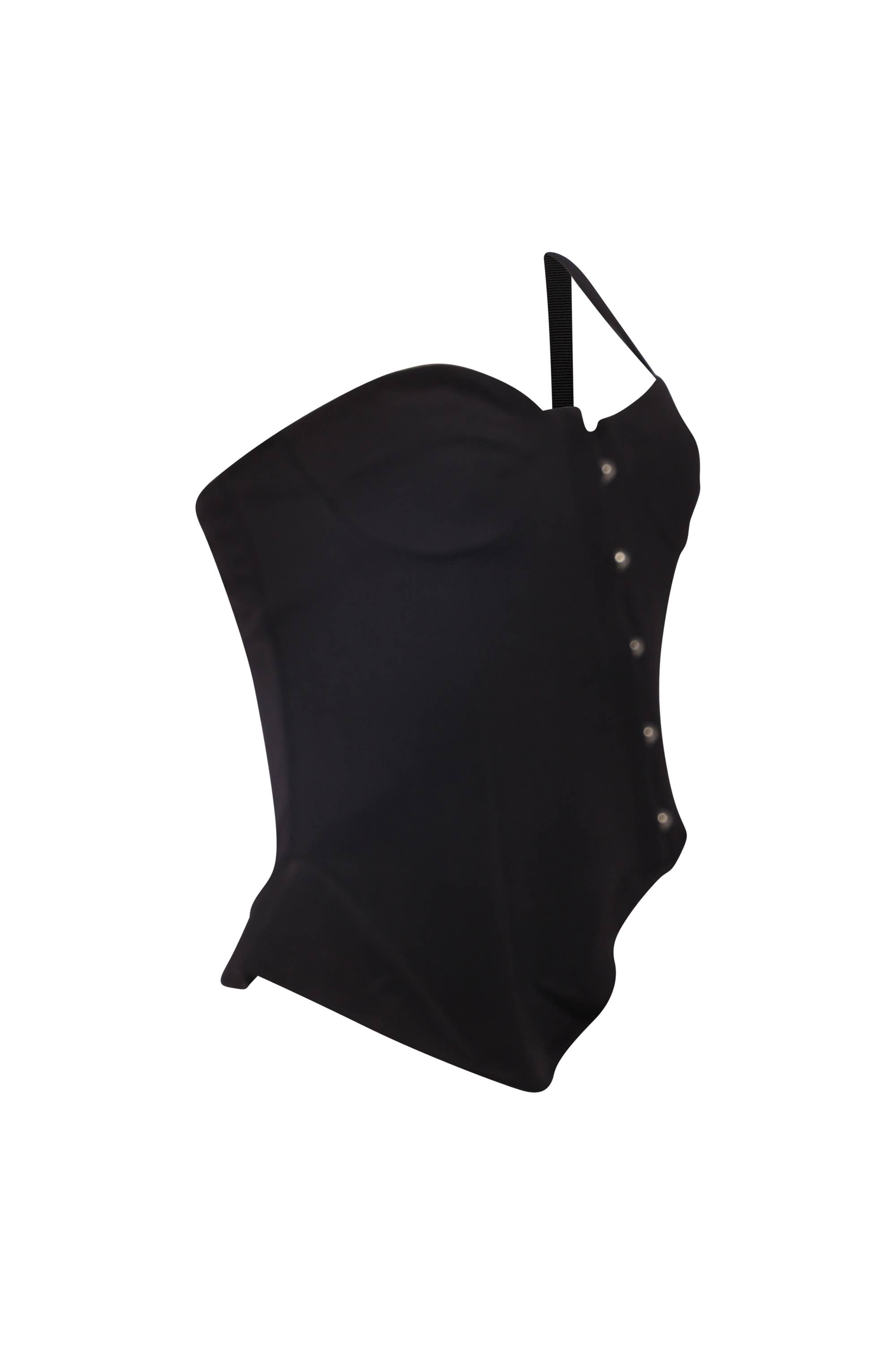 BLACK One shoulder strap asymmetrical tank top for wholesale on Faire2