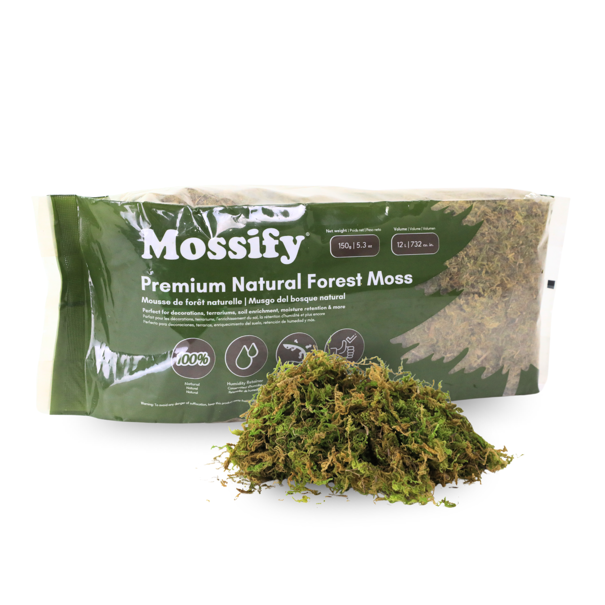Mossify - Wholesale Planting/Potting Soil - Premium Natural Forest Moss – For Terrariums, Decor, Orchid2
