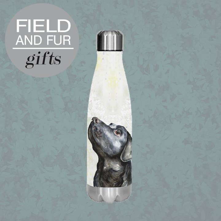 Bobby, Labrador, insulated water bottle, keeps your drink for wholesale by Field and Fur Gifts