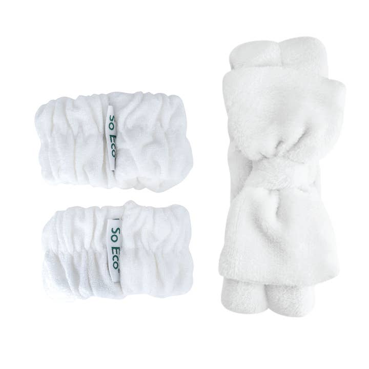 Soinvogue – wholesale Spa headband – So Eco Makeup Headband & Wrist Wash Band Set1
