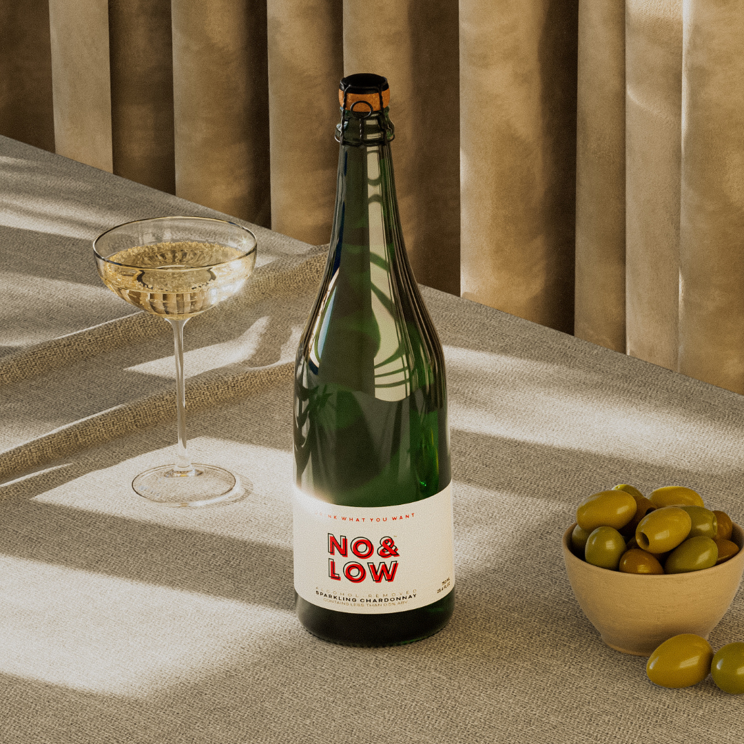 No & Low - Vente Spiritueux/Vins/Bières sans alcool - Chardonnay mousseux sans alcool et à faible teneur en alcool 25,4 oz (750 ml)1