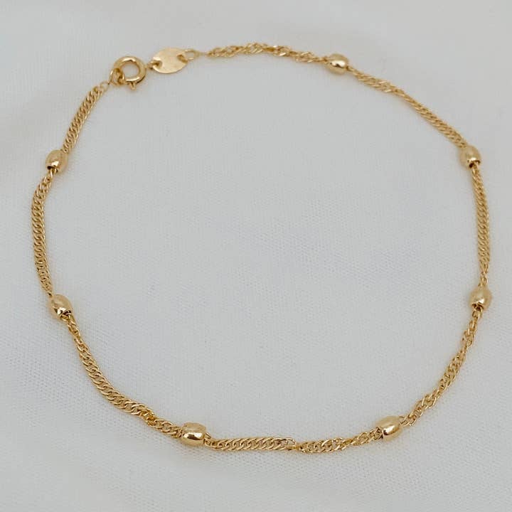 Housegoldjewelry - Wholesale Enkelbandje - Enkelbandje met olifant, enkelbandje met kralen, enkelbandje met puf link,1