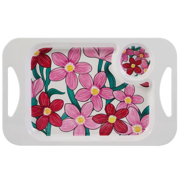 Small Snack Tray - Pink Floral for wholesale by Rosa Lifestyle