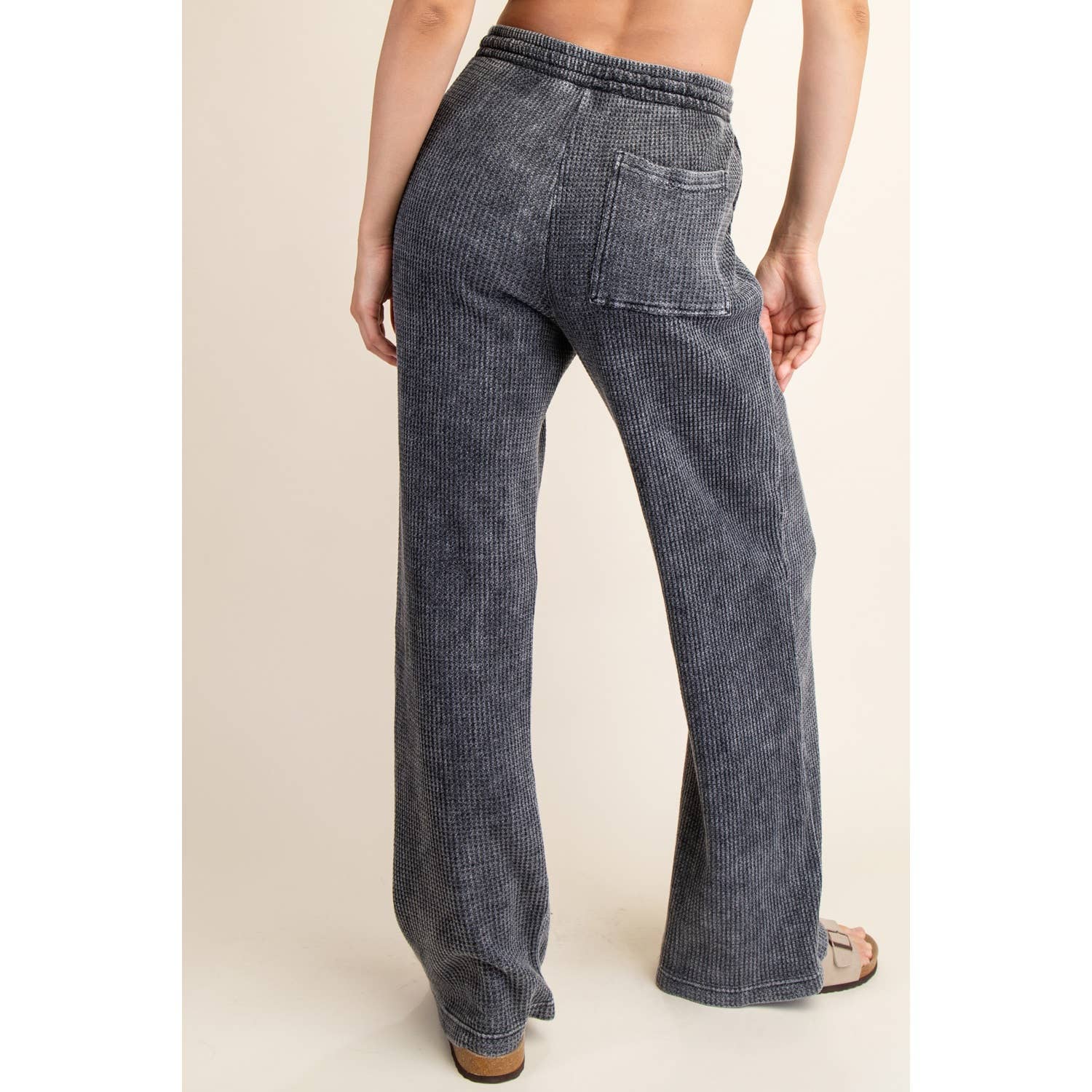 Rae Mode - Wholesale Athletic Pants - Women's - MINERAL WASHED WAFFLE STRAIGHT SWEATPANTS23