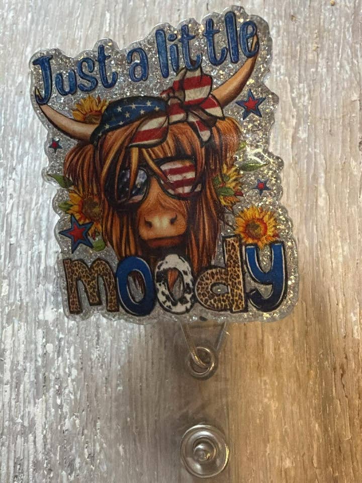Badge ReeL Patriotic Highland Moody for wholesale by The Wild Poppy