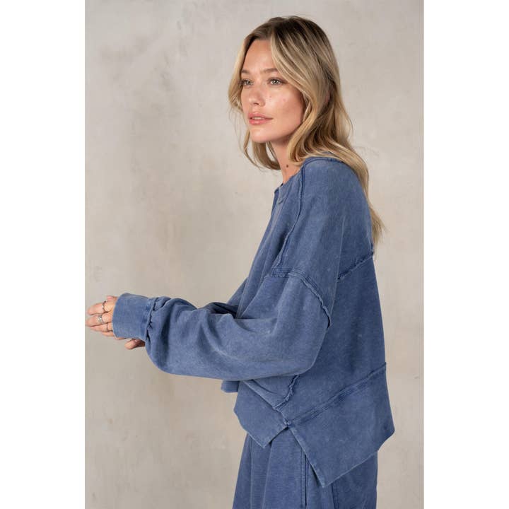 lalamia - Wholesale Sweatshirt - Women's - Exposed Seam Sweatshirt1