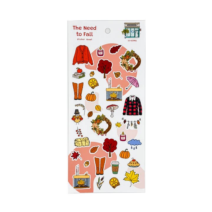 Feuille d'autocollants Need To Fall pour la vente par Zhi Wen Design