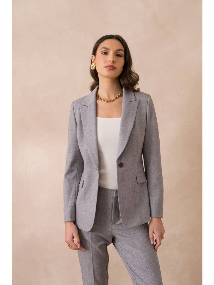 Attentif Paris – wholesale Kostymjacka – Dam – Heather figursydd kavaj för dam25