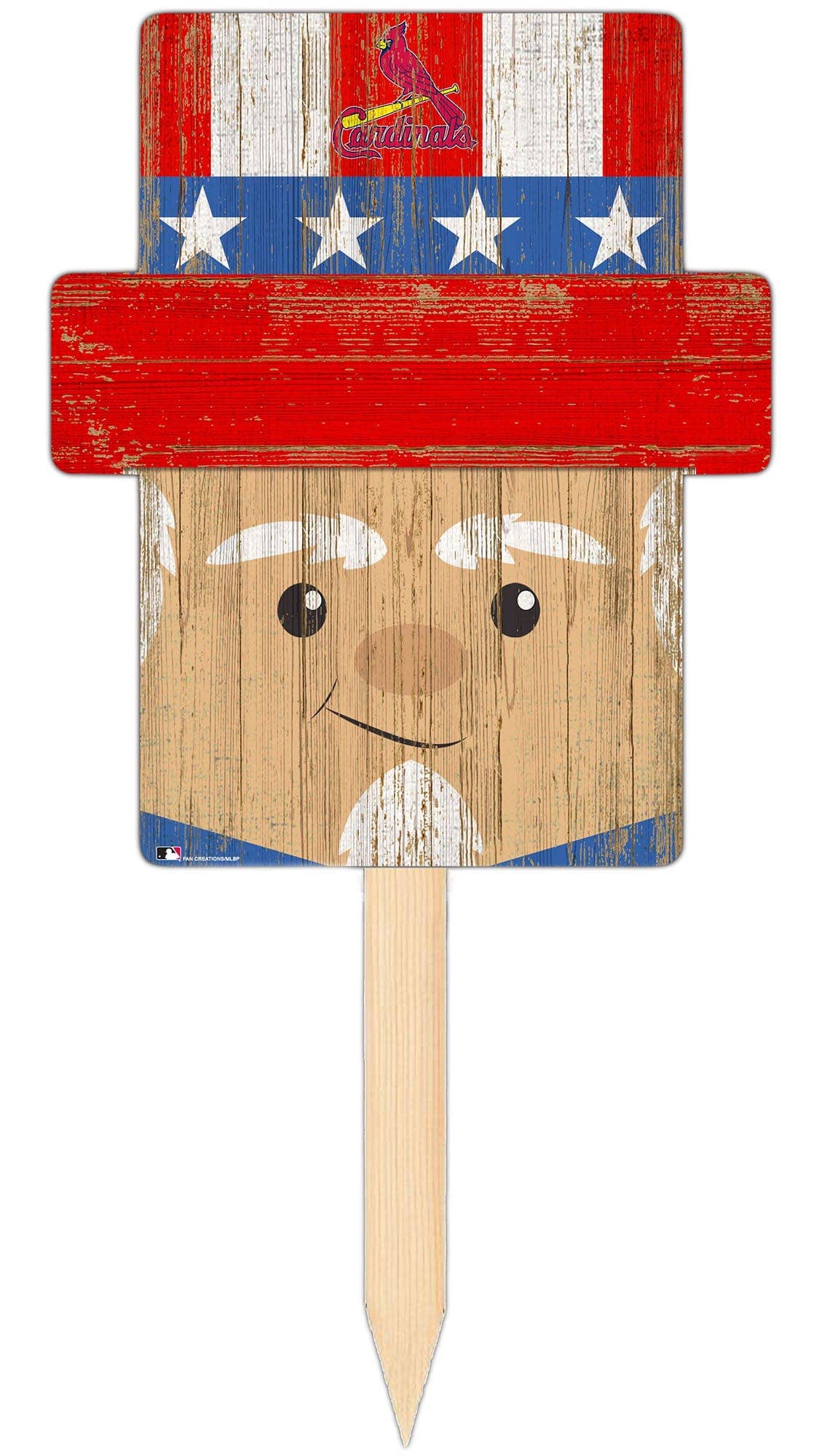 Fan Creations - Vente Piquets de jardin/pelouse - Tête d'Oncle Sam des Cardinals de St Louis Yard0