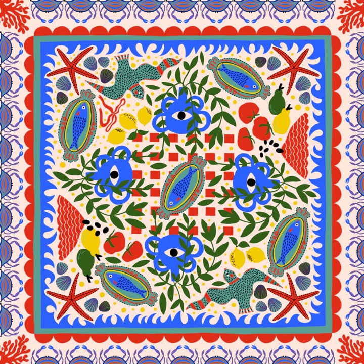 Mediterrane Muse Bandana voor wholesale door Mur by Ayca