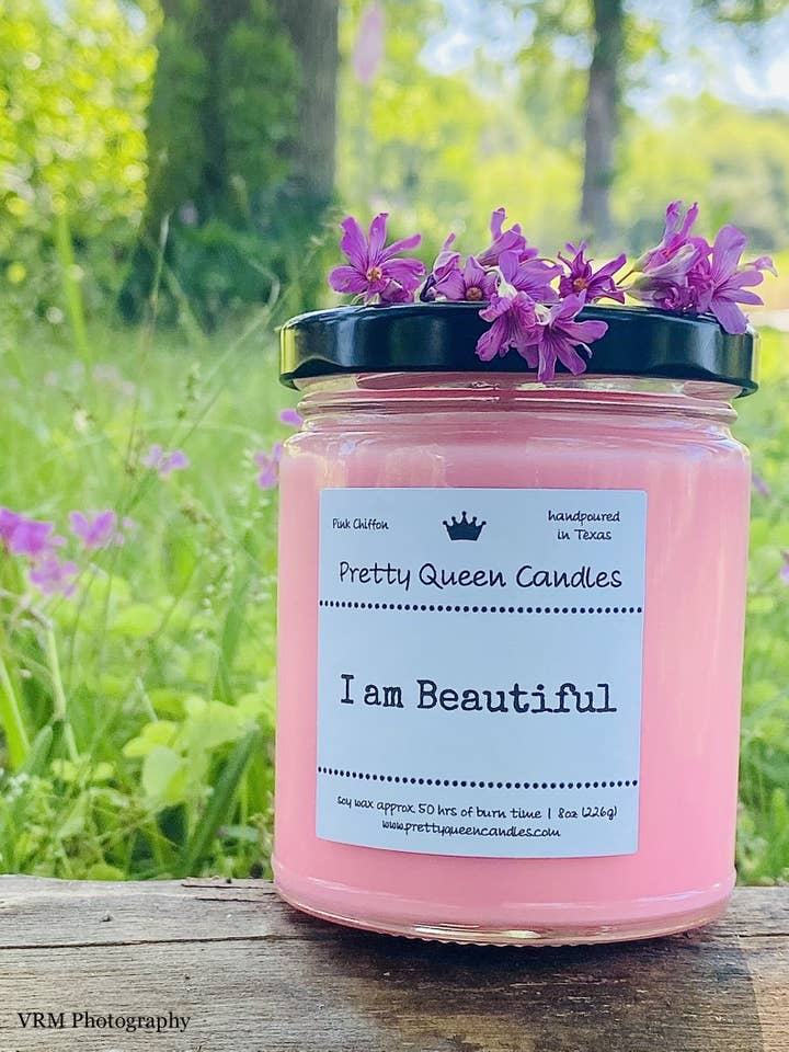 I Am Beautiful for wholesale by Pretty Queen Candles LLC