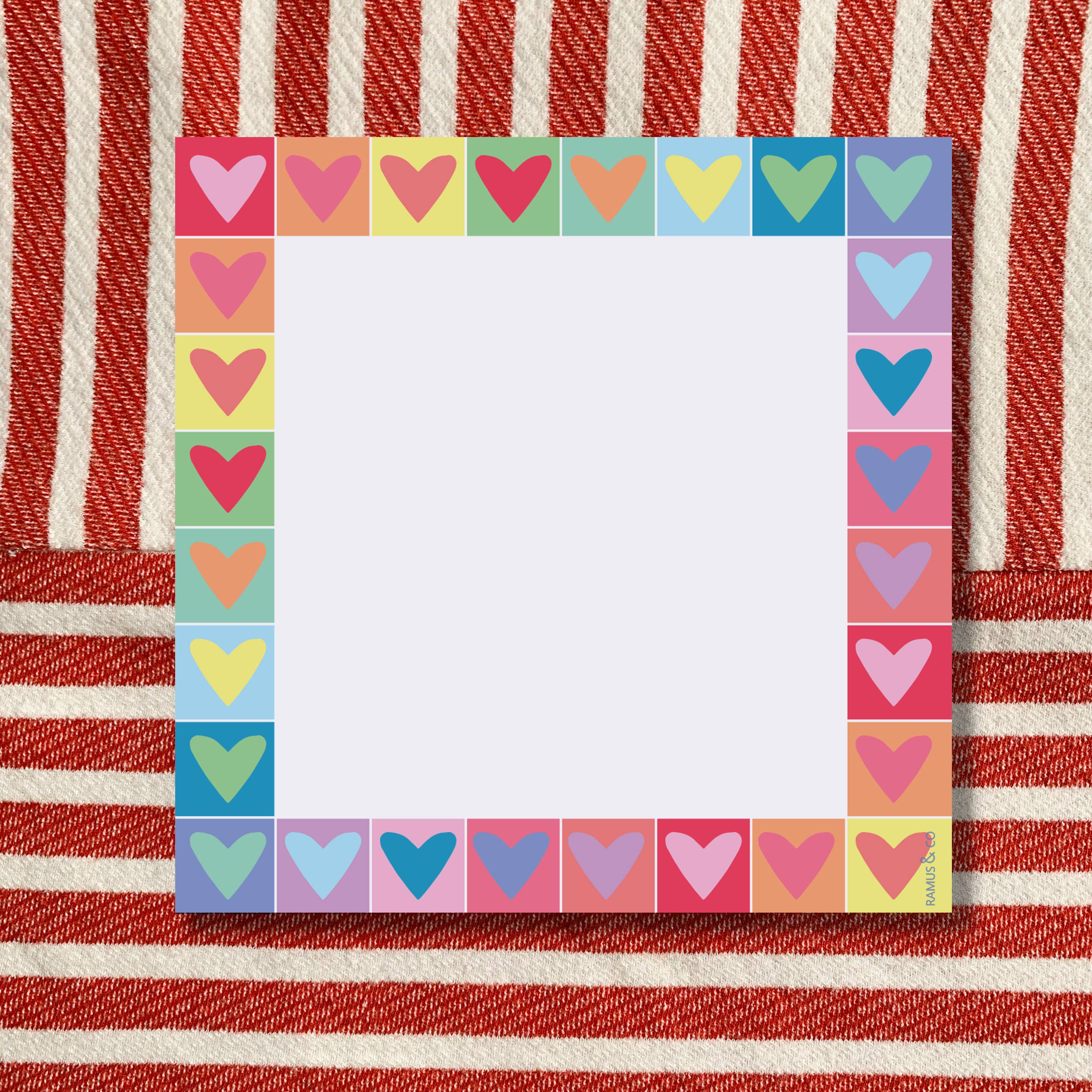 Ramus & Co. - Wholesale Notepad - Rainbow Hearts Notepad1