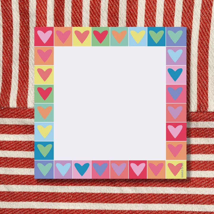 Ramus & Co. - Wholesale Notepad - Rainbow Hearts Notepad1
