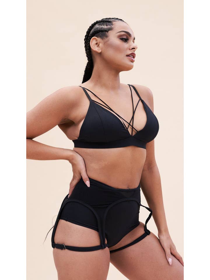 Lunalae Lingerie - Wholesale Bra - Women's - Lily Bra - Strappy Criss Cross Triangle Bra Recycled