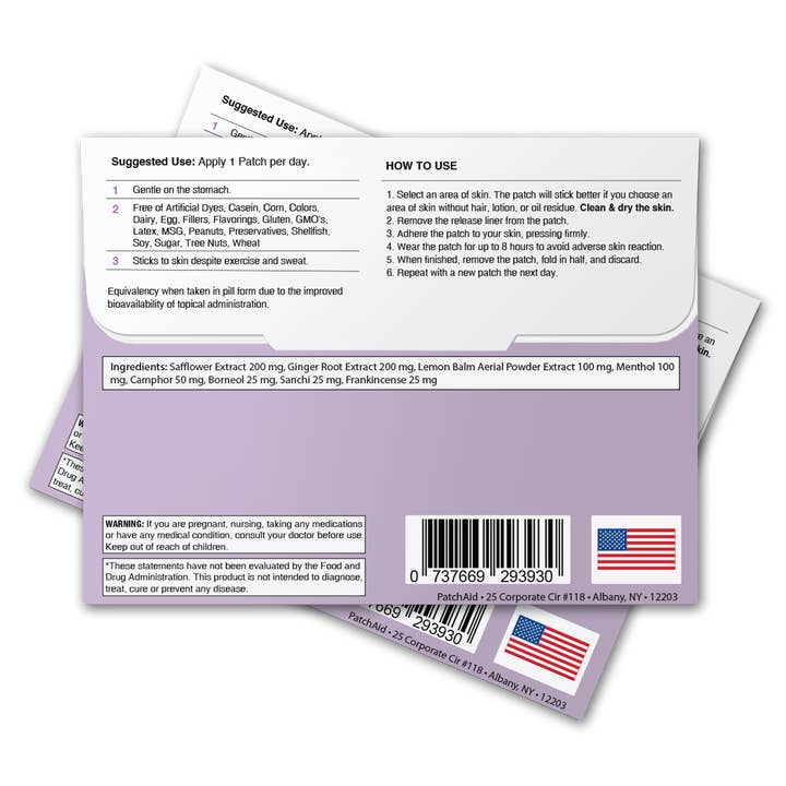 PatchAid – Großhandel Nahrungsergänzungsmittel/Vitamin zum Einnehmen – Pflaster zur Linderung von Übelkeit — Sanftes und natürliches Mittel gegen Übelkeit7