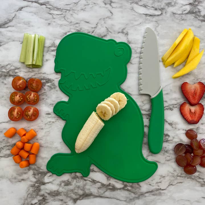 Handstand Kitchen - Wholesale Knife Set - Dinosaur Cutting Board and Kid-Safe Knife Set4