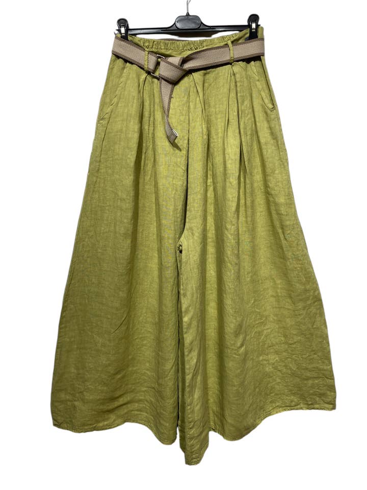 LINEN & COTTON HOUSE - Wholesale Pants - Women's - 22503 100% LINEN TROUSERS WITH BELT AND POCKETS19