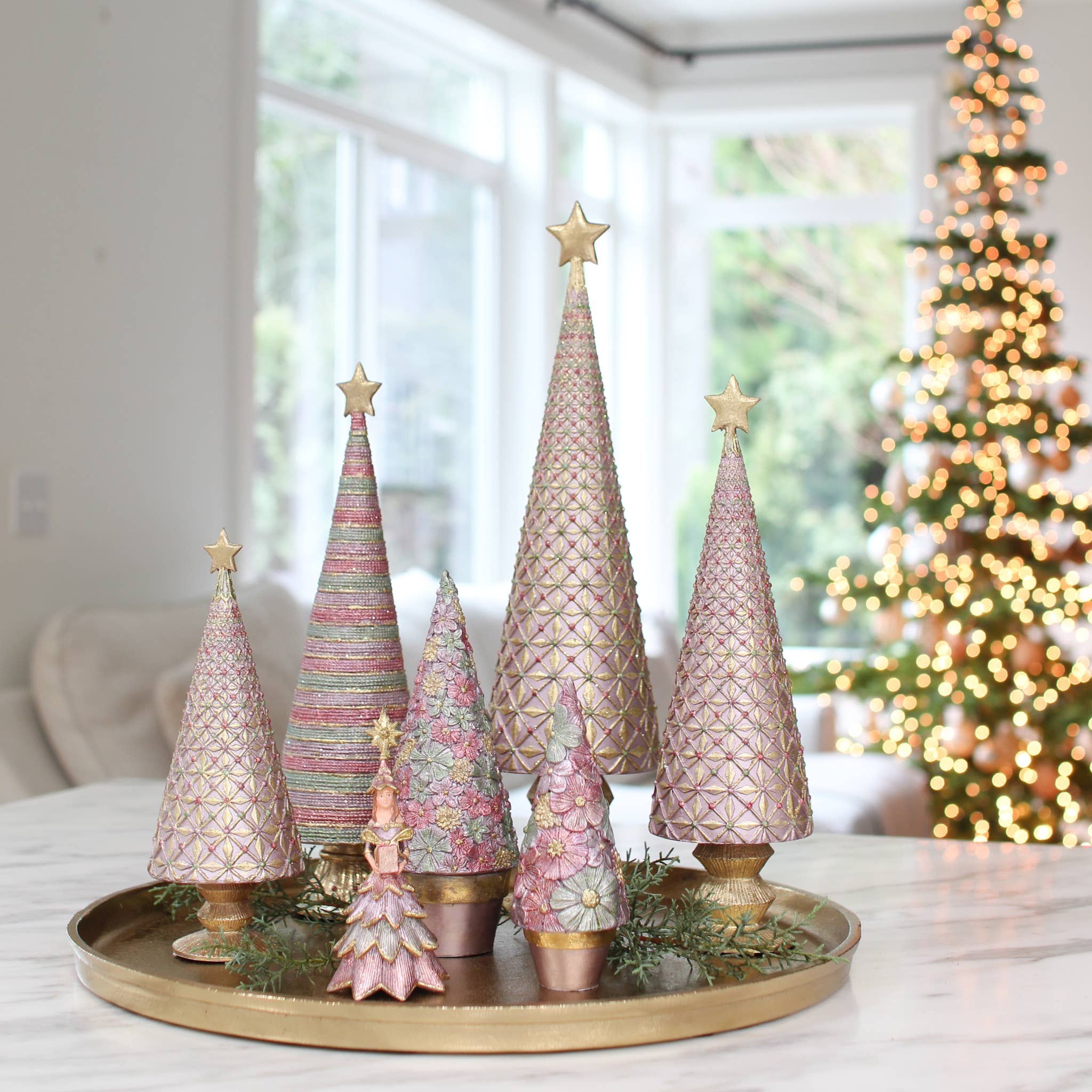Dekorasyon Gifts  Decor - Wholesale Christmas Decoration - Frangipani Cone Tree (Ethereal)5