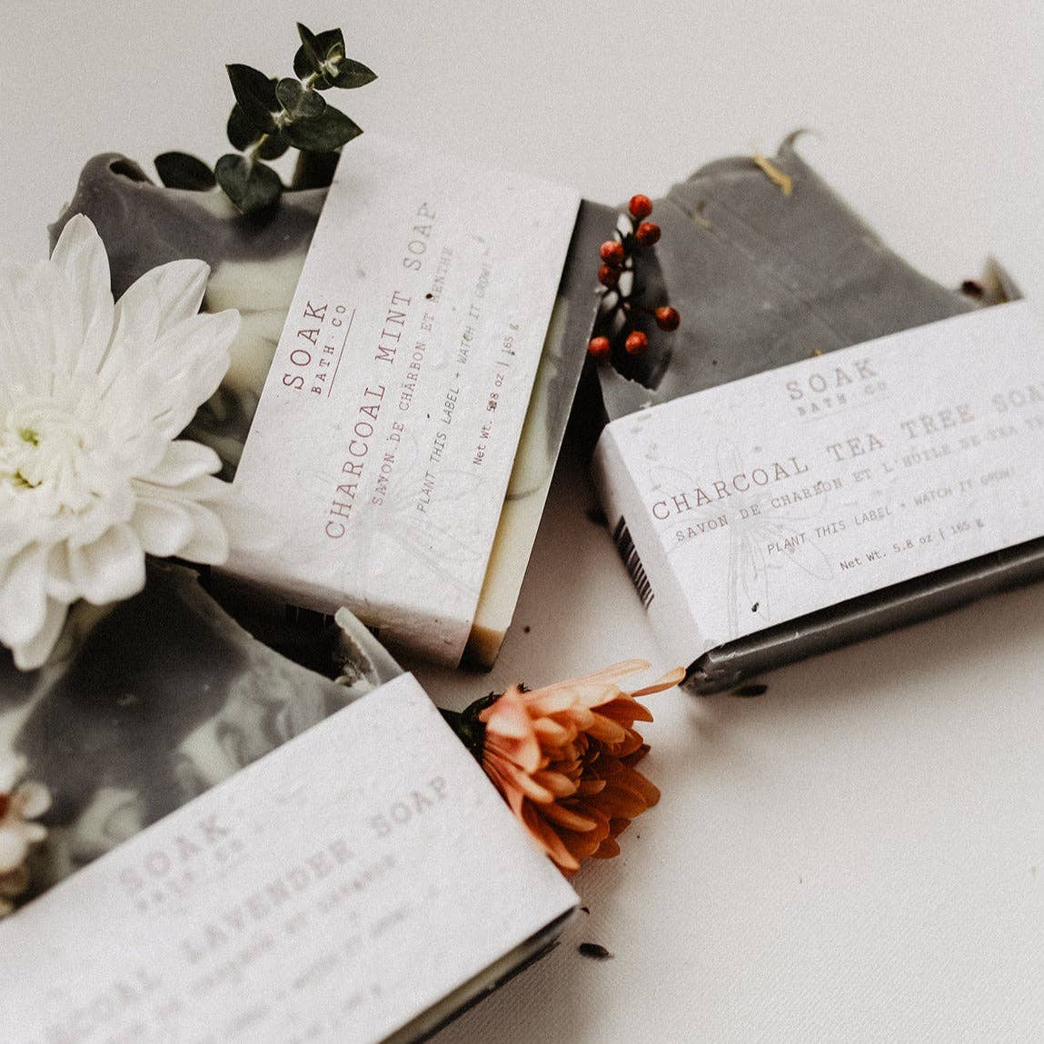 SOAK Bath Co - Wholesale Bar Soap - Charcoal Tea Tree Soap Bar - Canadian Handmade2