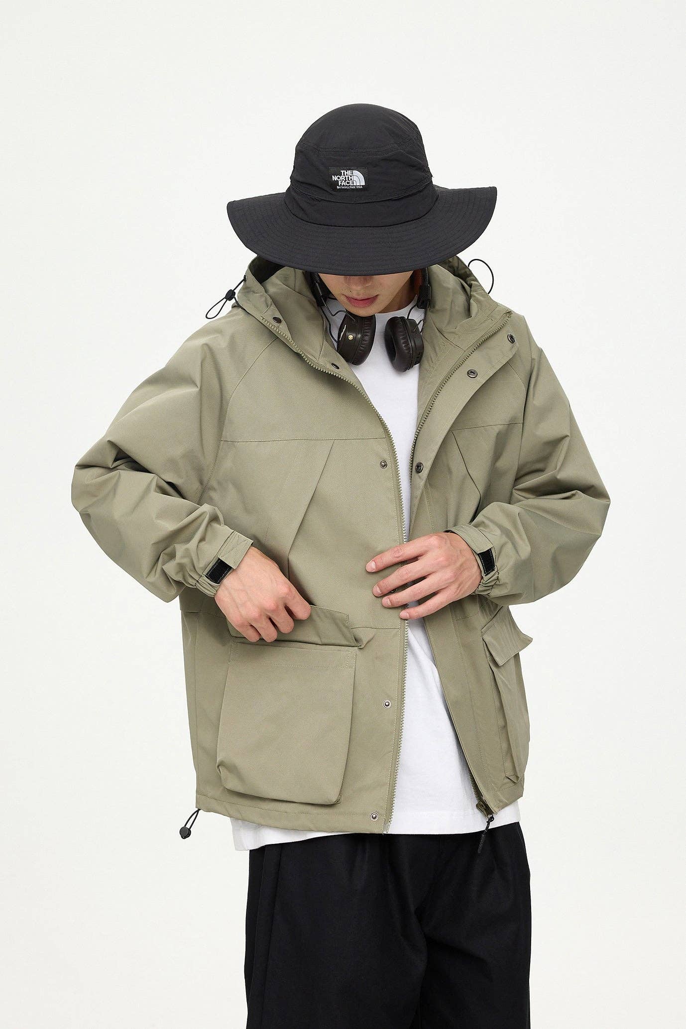 FS Collection (Germany) - Wholesale Jacket - Men's - Patched Pockets Waterproof Jacket in Lightolive1