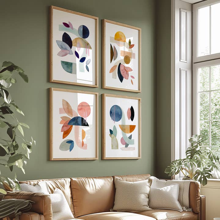 Earth & Sky - Set of 4 for wholesale by Snoogs & Wilde Art