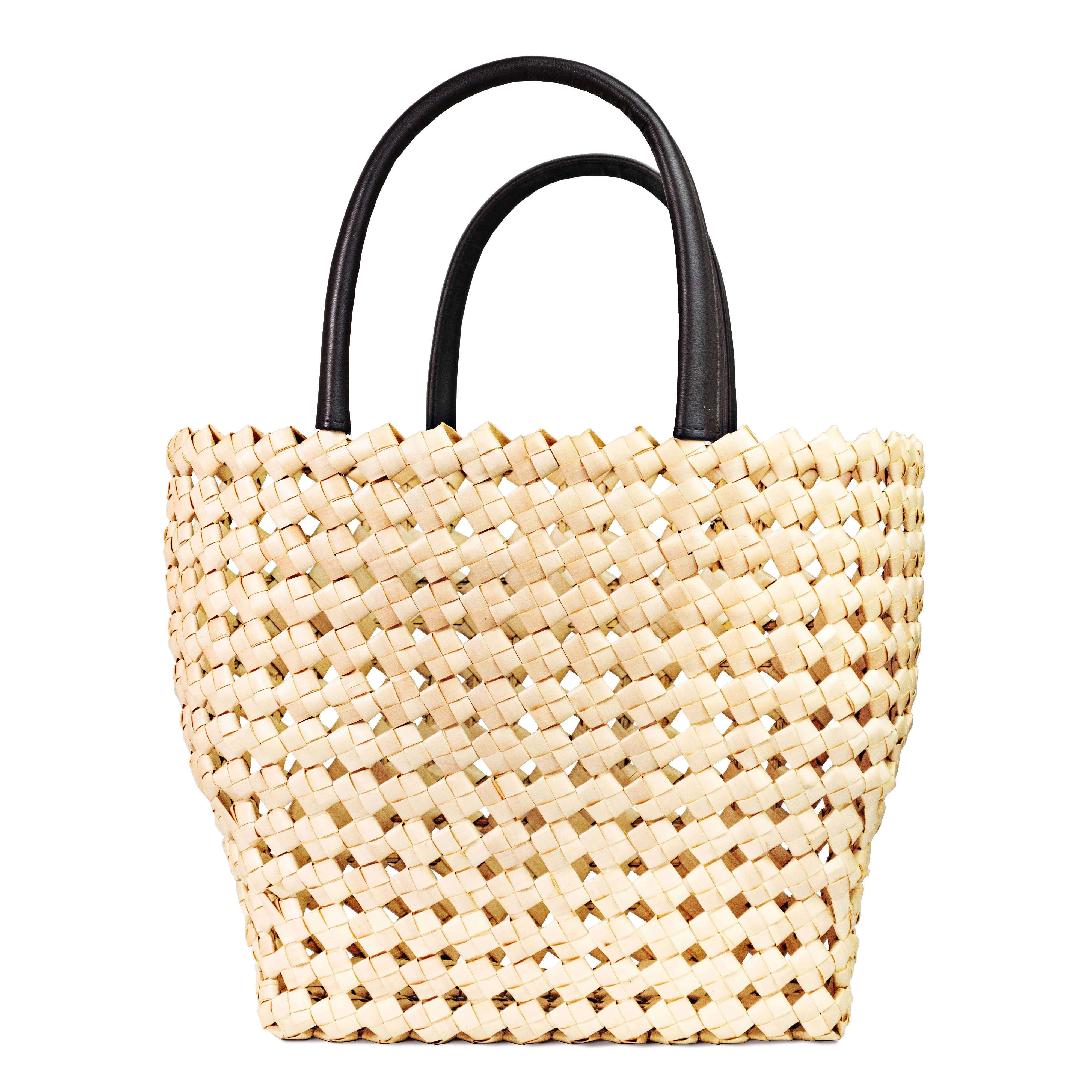 Wholesale Everyday-Market Tote Basket Bag-Palm Leaf for your
