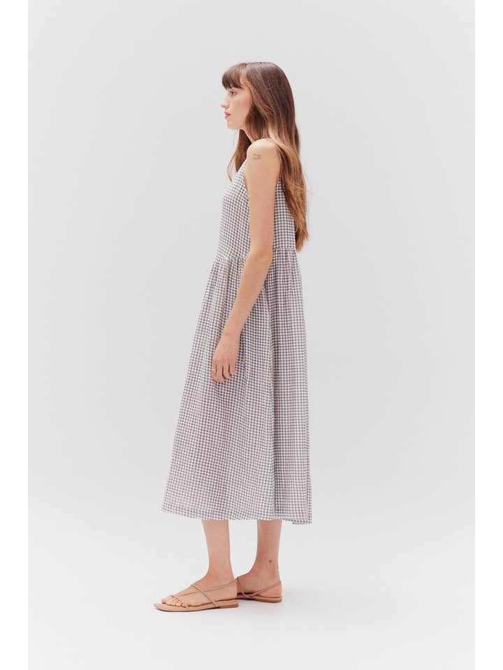 Grade & Gather - Wholesale Dress - Women's - 61098GH -Â GINGHAM CHECK SUMMER EASY DRESS