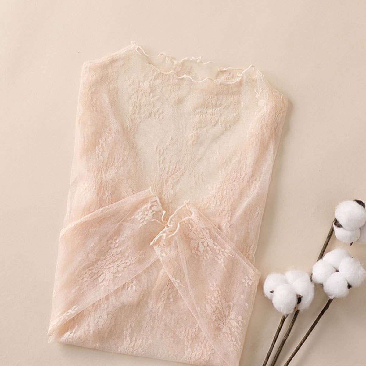 ACCITY - Wholesale Blouse - Women's - Sexy Mesh Blouse - Long Sleeve Lace Top for Women_CWTBLL361918