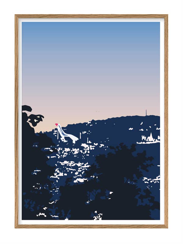 Crepuscolo a Holmenkollen per la vendita all'ingrosso da parte di Wallstories