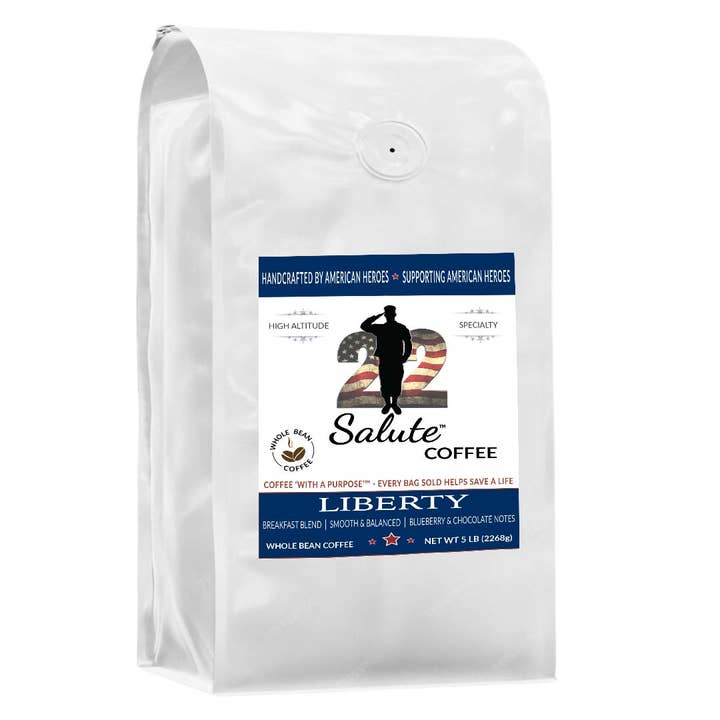 22 Salute Coffee 'With a Purpose', 'Liberty' Breakfast Blend for wholesale by 22 Salute Coffee