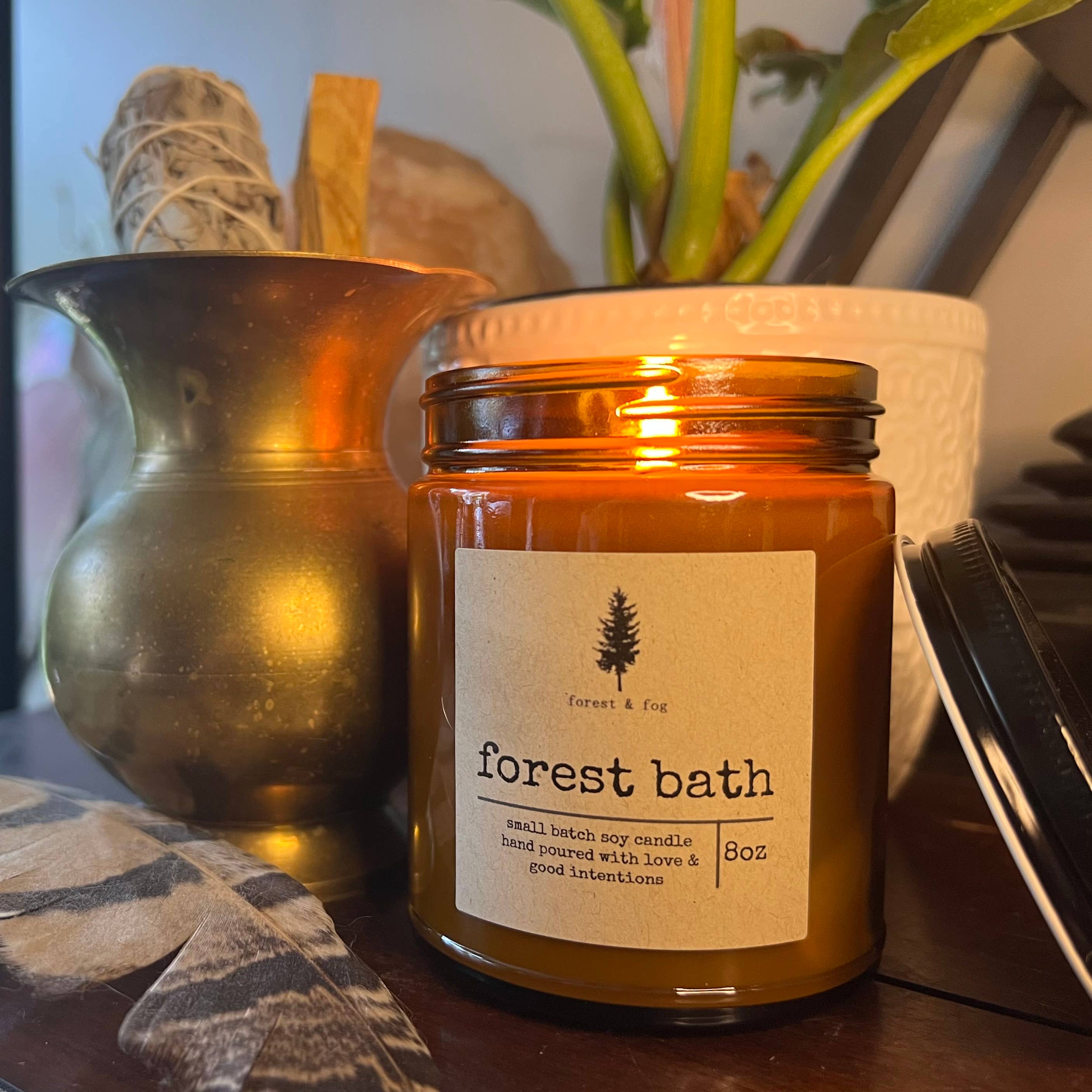 forest & fog – Engroshandel Glaslys – 8oz Håndhældt Soja Lille Batch Lys-Seaflower2