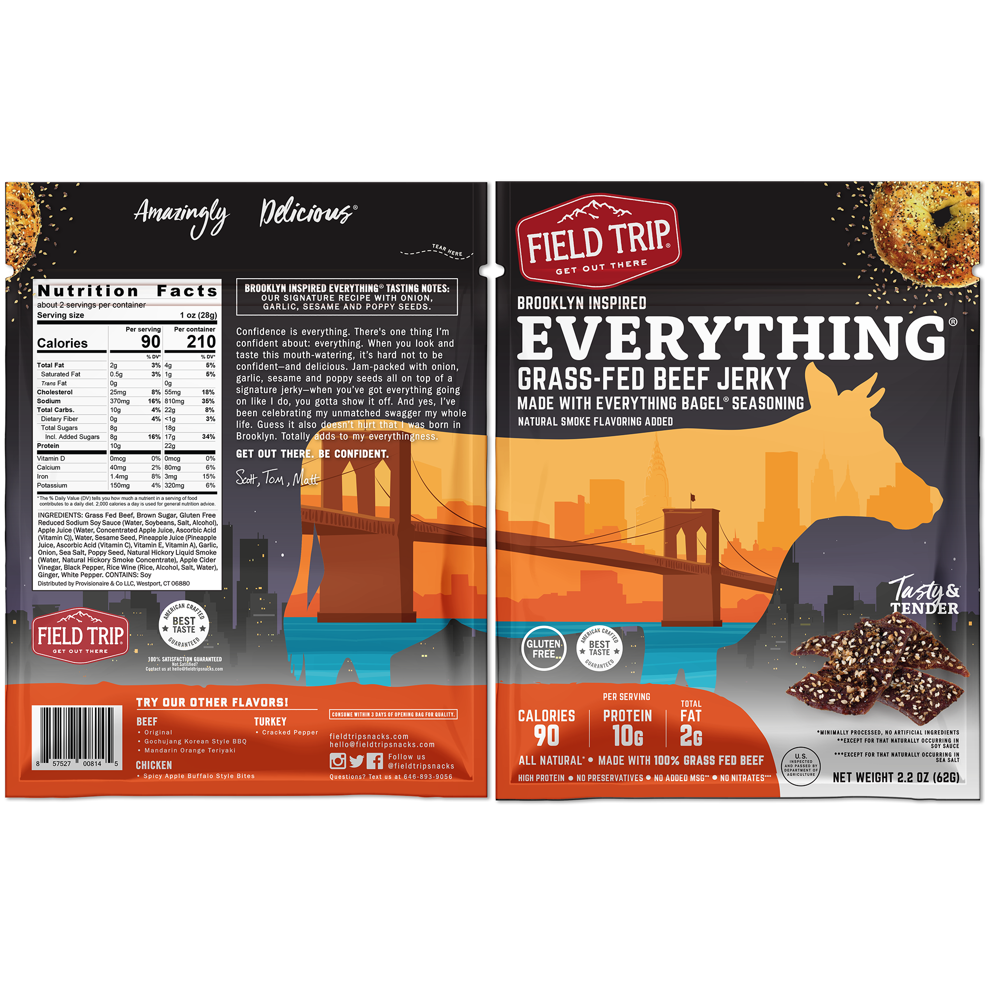 FIELD TRIP - Wholesale Jerky - Everything Bagel Seasoned Beef Jerky (2.2oz)1
