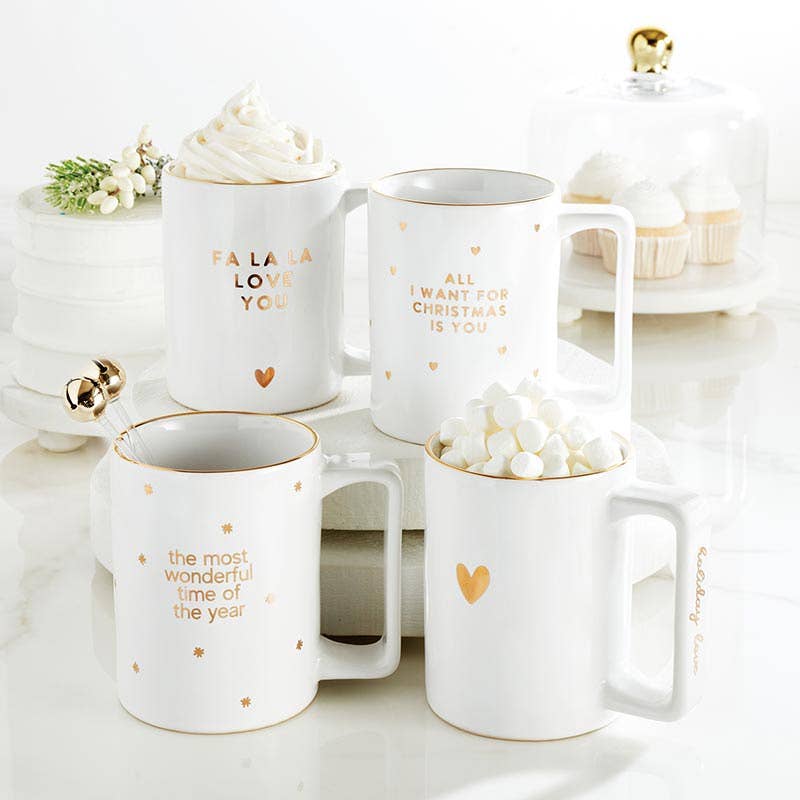 Santa Barbara Design Studio by Creative Brands - Wholesale Coffee Mug - Gold Foil Organic Mug - Holiday Love2