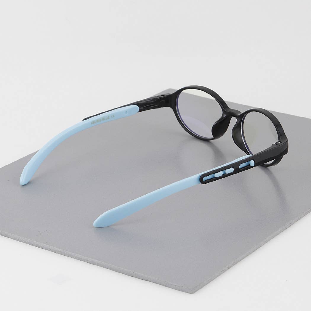 Kids Blue Oval Blue Light Glasses for wholesale on Faire1