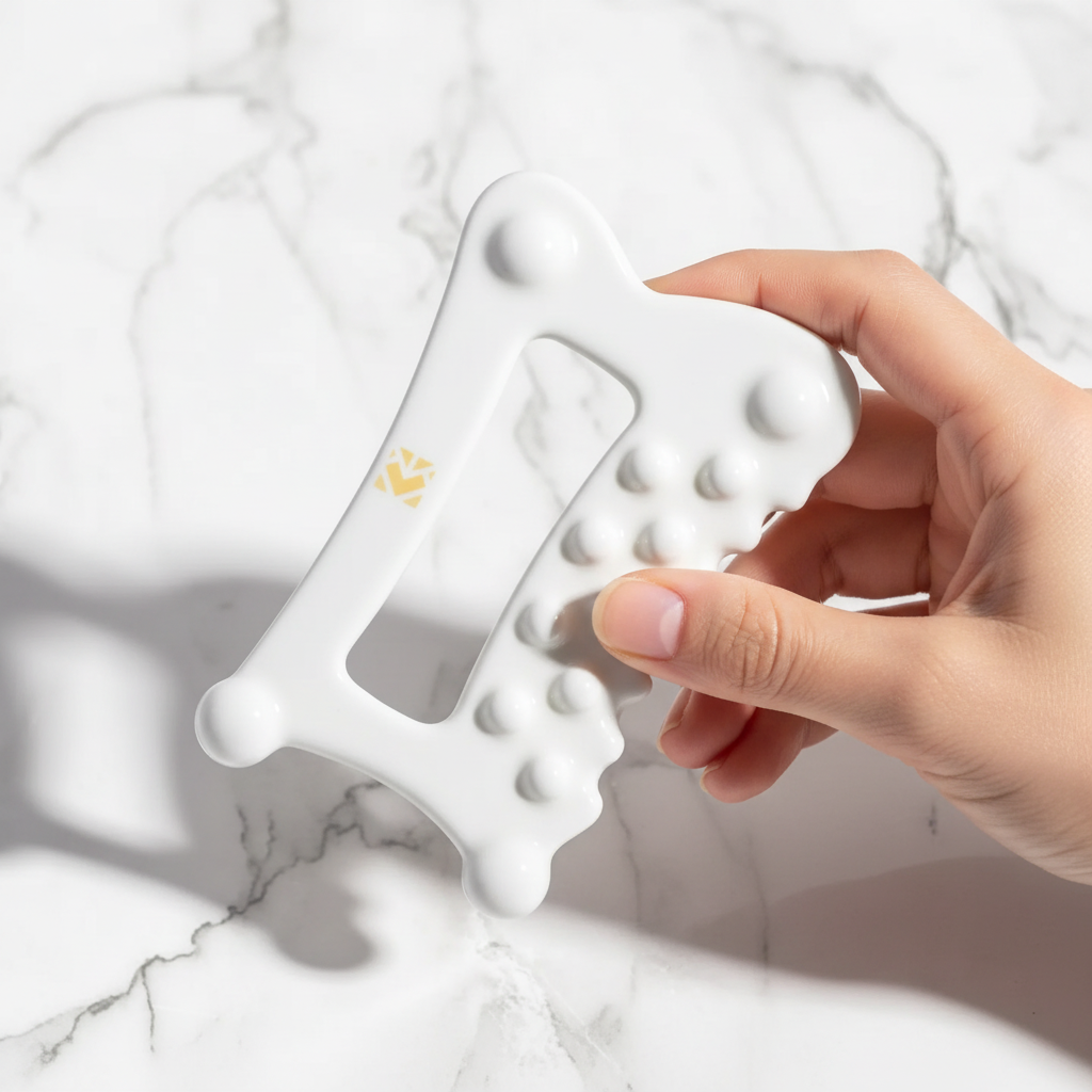 CELEMENT /IN YOUR GLOW - Wholesale Gua Sha Tool - Large Versatile Face & Body Ceramic Gua Sha with pouch2