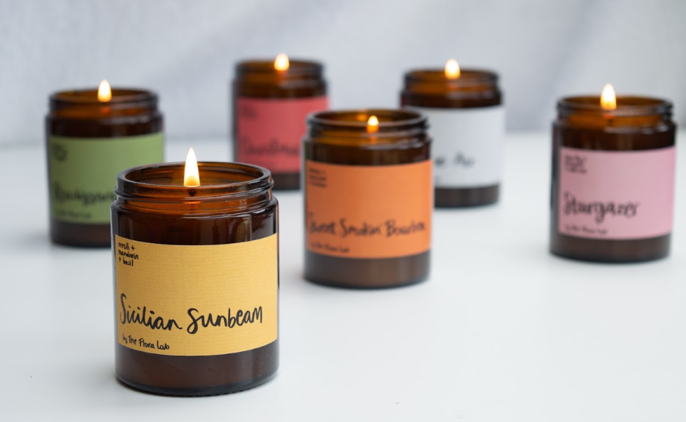 The Flora Lab | Hand Poured Natural-Wax Candles – wholesale Jar/filled candle – Sicilian Sunbeam Yellow Citrus Candle | Luxury Gift Candle2