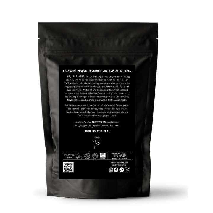 Tea with Tae - Wholesale Loose Tea - Turmeric Ginger Tea Pouch (20, 60, or 100 tea bags)3