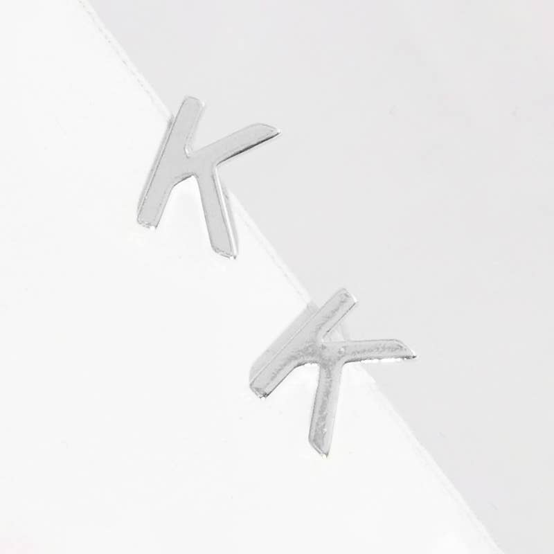 Sensibling Corp. - Wholesale Stud/Post Earrings - Gold Dipped Metal Initial Monogram Stud Earrings14