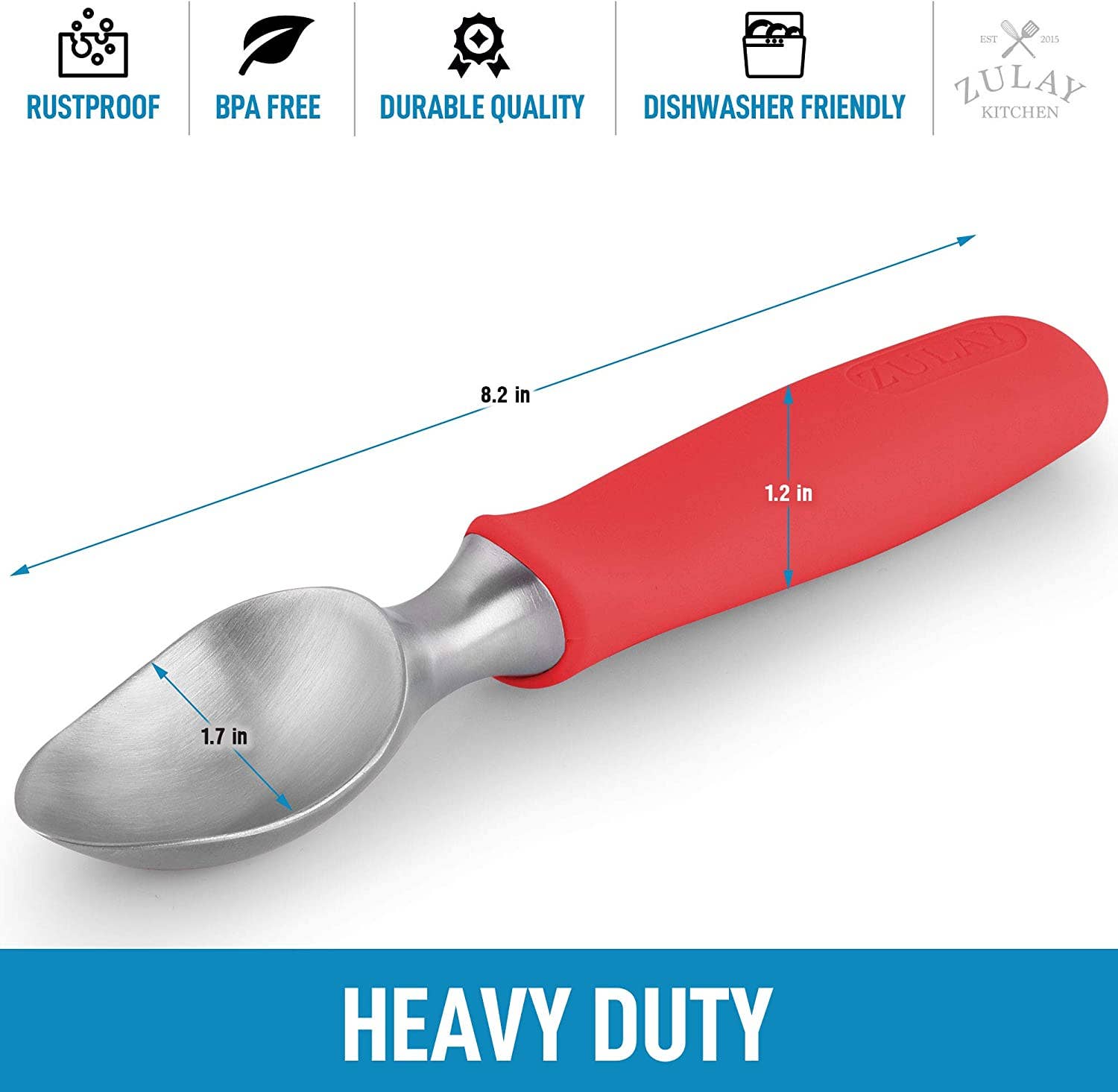 Zulay Kitchen - Wholesale Ice Cream Scoop - Ice Cream Scoop - Stainless Steel With Non Slip Handle19